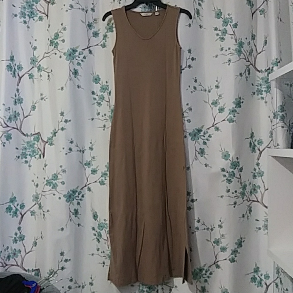 New York Petite Ponte Knit Dress With Hem Slit